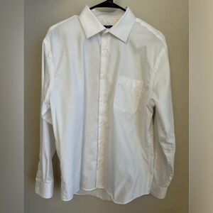 Pronto Uomo White Long-Sleeve dress Shirt